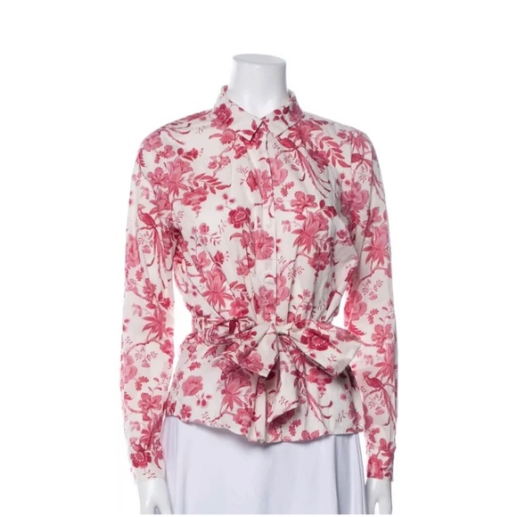 SÉZANE Floral Print Long Sleeve Blouse Size: M | US10, - Picture 1 of 4